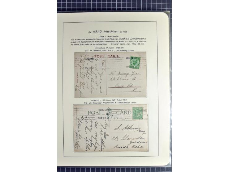 Experimental and Early Machine Postmarks of England 1857-1902, the magnificent International Gold Medal awarded specialised c