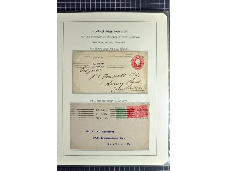 Experimental and Early Machine Postmarks of England 1857-1902, the magnificent International Gold Medal awarded specialised c