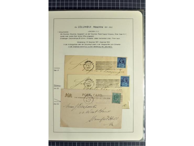 Experimental and Early Machine Postmarks of England 1857-1902, the magnificent International Gold Medal awarded specialised c