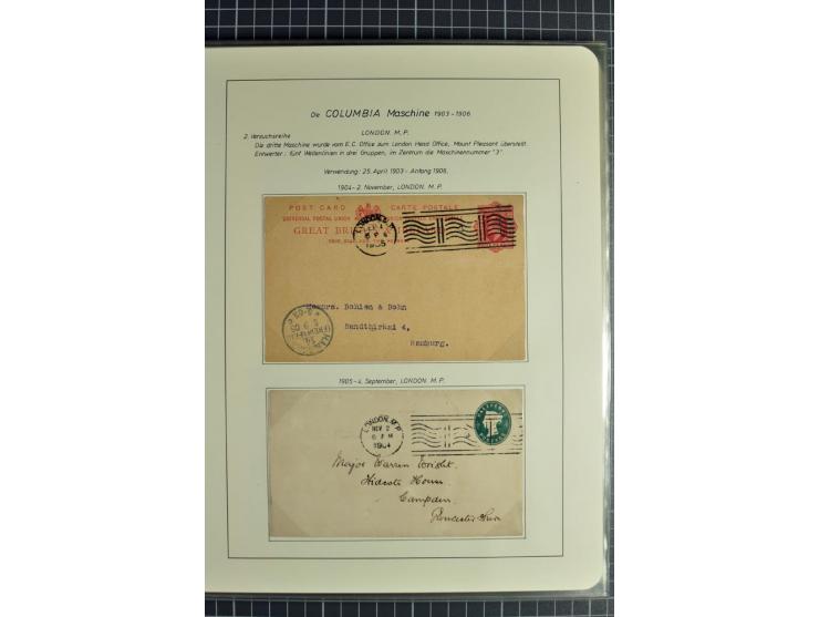 Experimental and Early Machine Postmarks of England 1857-1902, the magnificent International Gold Medal awarded specialised c