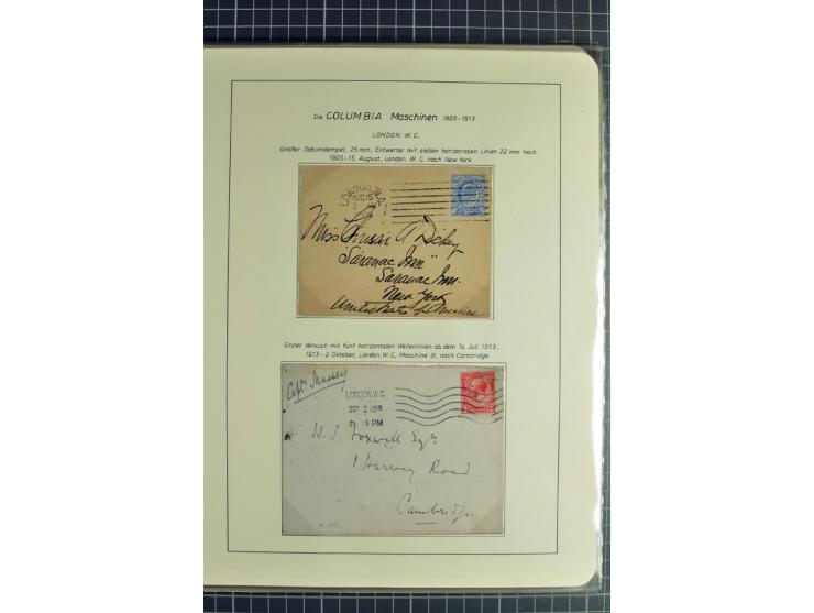 Experimental and Early Machine Postmarks of England 1857-1902, the magnificent International Gold Medal awarded specialised c
