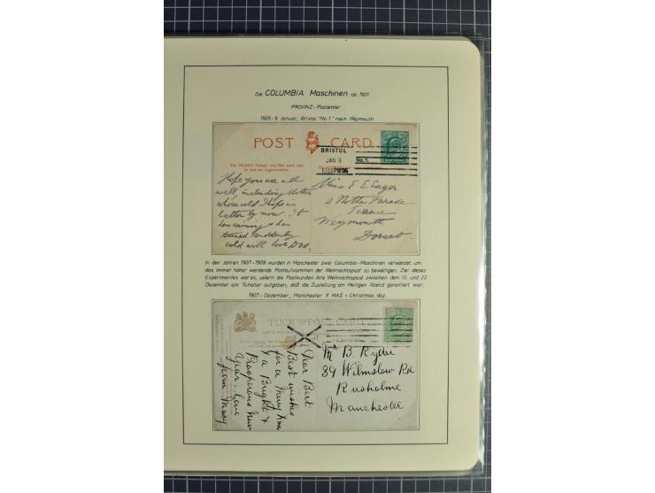 Experimental and Early Machine Postmarks of England 1857-1902, the magnificent International Gold Medal awarded specialised c