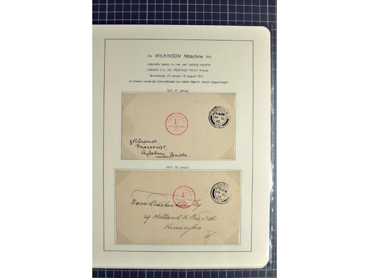 Experimental and Early Machine Postmarks of England 1857-1902, the magnificent International Gold Medal awarded specialised c