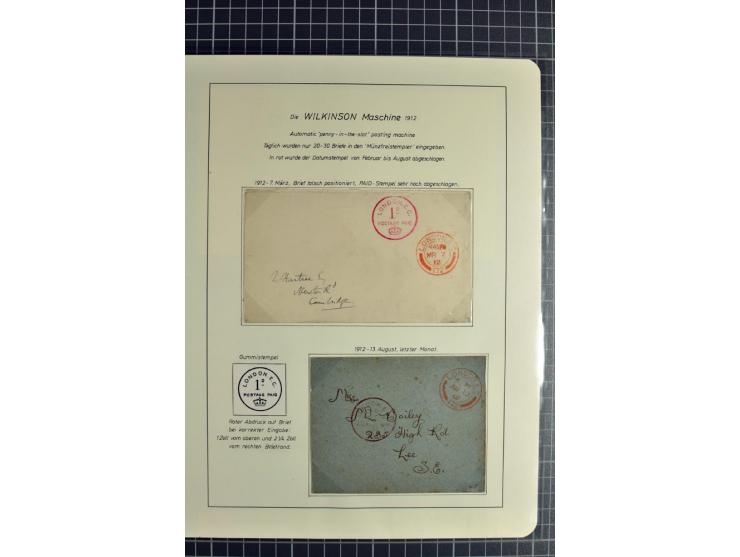 Experimental and Early Machine Postmarks of England 1857-1902, the magnificent International Gold Medal awarded specialised c