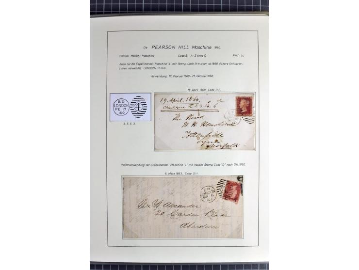 Experimental and Early Machine Postmarks of England 1857-1902, the magnificent International Gold Medal awarded specialised c