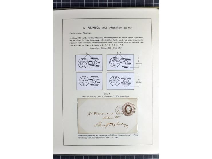 Experimental and Early Machine Postmarks of England 1857-1902, the magnificent International Gold Medal awarded specialised c