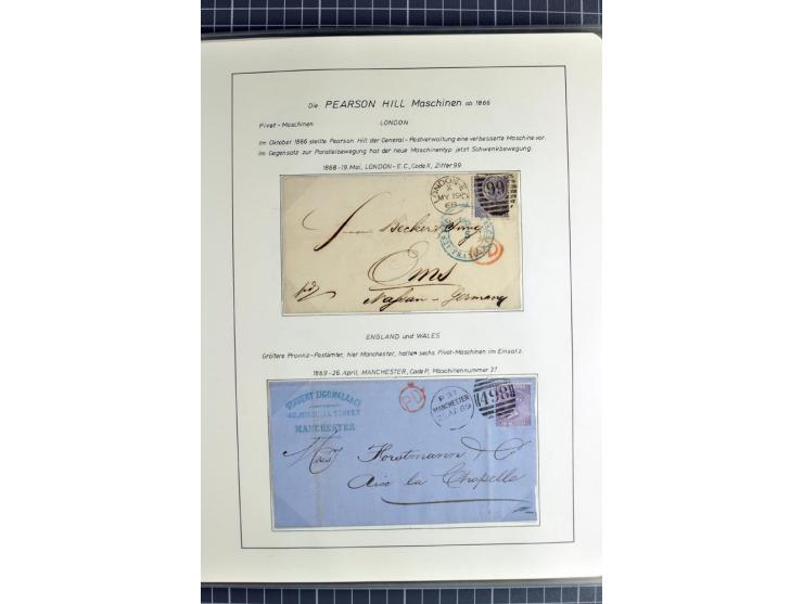 Experimental and Early Machine Postmarks of England 1857-1902, the magnificent International Gold Medal awarded specialised c