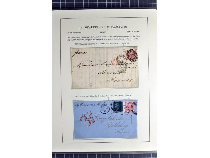 Experimental and Early Machine Postmarks of England 1857-1902, the magnificent International Gold Medal awarded specialised c