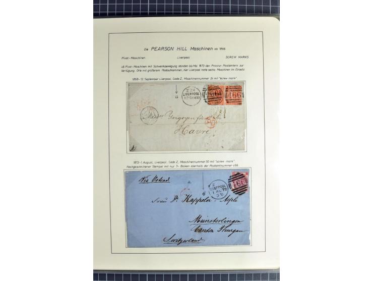 Experimental and Early Machine Postmarks of England 1857-1902, the magnificent International Gold Medal awarded specialised c