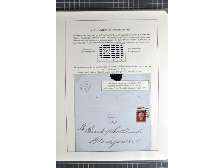 Experimental and Early Machine Postmarks of England 1857-1902, the magnificent International Gold Medal awarded specialised c
