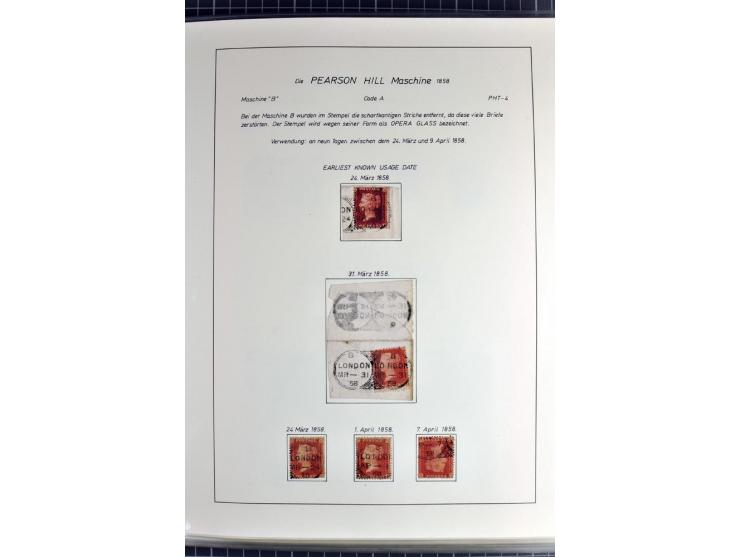 Experimental and Early Machine Postmarks of England 1857-1902, the magnificent International Gold Medal awarded specialised c