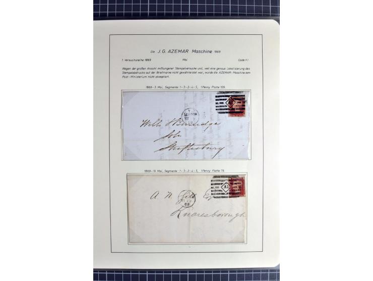Experimental and Early Machine Postmarks of England 1857-1902, the magnificent International Gold Medal awarded specialised c