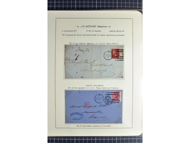 Experimental and Early Machine Postmarks of England 1857-1902, the magnificent International Gold Medal awarded specialised c