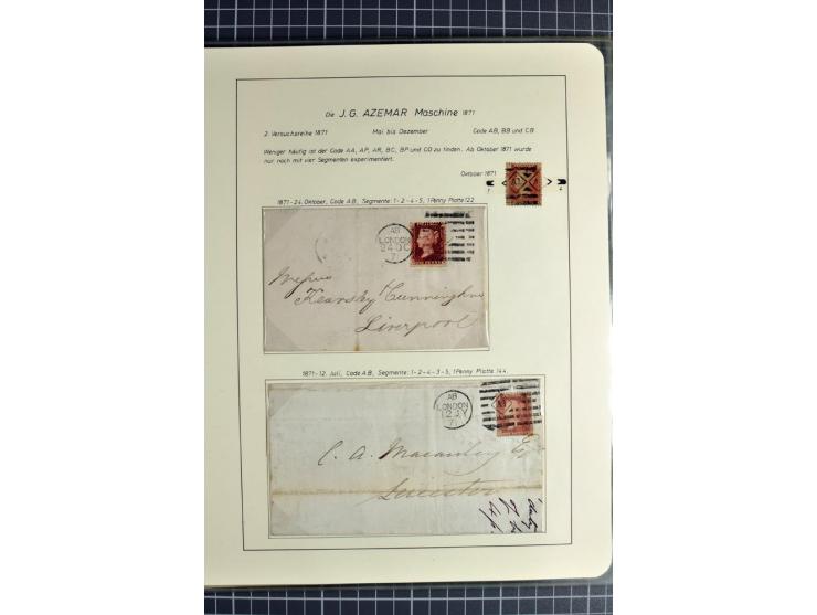 Experimental and Early Machine Postmarks of England 1857-1902, the magnificent International Gold Medal awarded specialised c