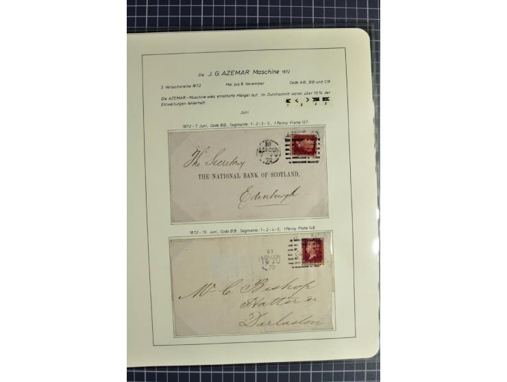 Experimental and Early Machine Postmarks of England 1857-1902, the magnificent International Gold Medal awarded specialised c