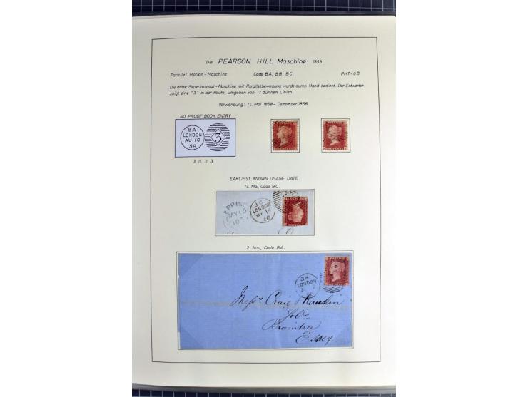 Experimental and Early Machine Postmarks of England 1857-1902, the magnificent International Gold Medal awarded specialised c