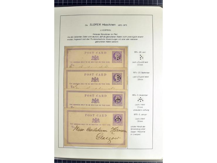 Experimental and Early Machine Postmarks of England 1857-1902, the magnificent International Gold Medal awarded specialised c