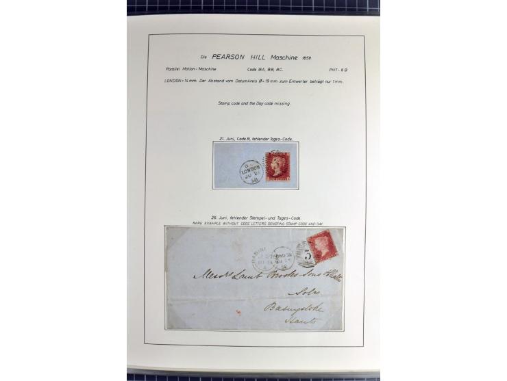 Experimental and Early Machine Postmarks of England 1857-1902, the magnificent International Gold Medal awarded specialised c