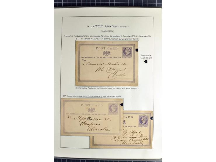 Experimental and Early Machine Postmarks of England 1857-1902, the magnificent International Gold Medal awarded specialised c