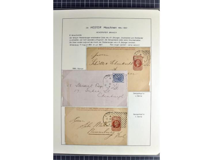 Experimental and Early Machine Postmarks of England 1857-1902, the magnificent International Gold Medal awarded specialised c