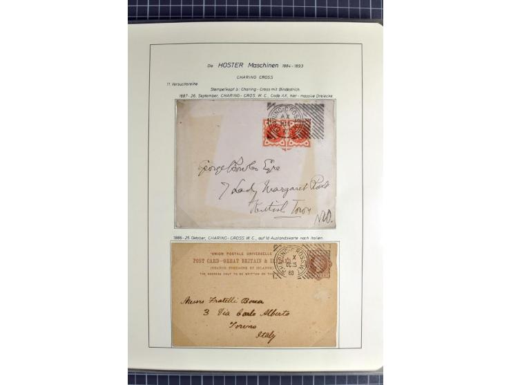 Experimental and Early Machine Postmarks of England 1857-1902, the magnificent International Gold Medal awarded specialised c