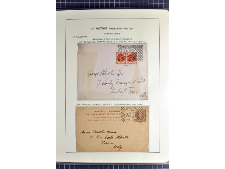 Experimental and Early Machine Postmarks of England 1857-1902, the magnificent International Gold Medal awarded specialised c