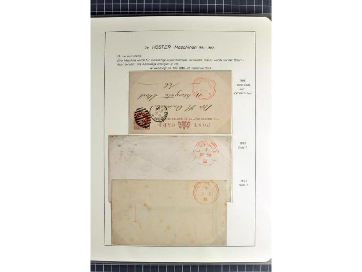 Experimental and Early Machine Postmarks of England 1857-1902, the magnificent International Gold Medal awarded specialised c