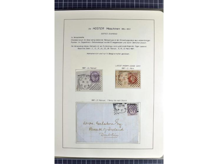 Experimental and Early Machine Postmarks of England 1857-1902, the magnificent International Gold Medal awarded specialised c