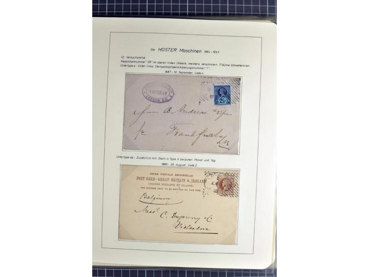 Experimental and Early Machine Postmarks of England 1857-1902, the magnificent International Gold Medal awarded specialised c