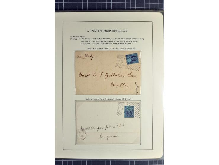 Experimental and Early Machine Postmarks of England 1857-1902, the magnificent International Gold Medal awarded specialised c