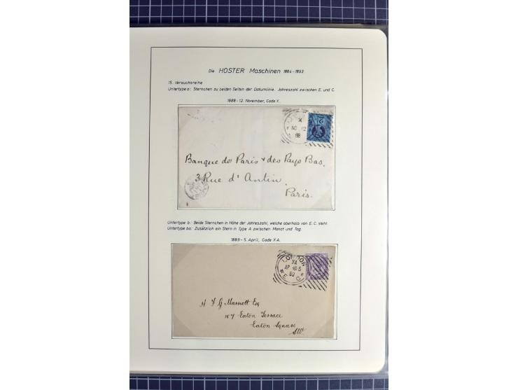Experimental and Early Machine Postmarks of England 1857-1902, the magnificent International Gold Medal awarded specialised c