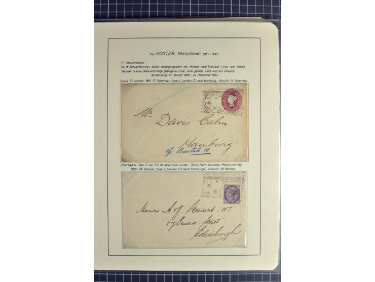 Experimental and Early Machine Postmarks of England 1857-1902, the magnificent International Gold Medal awarded specialised c