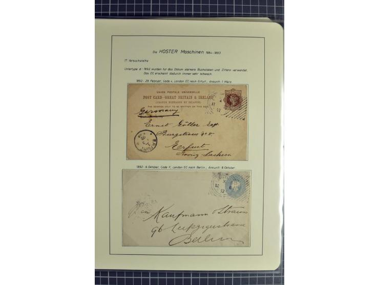 Experimental and Early Machine Postmarks of England 1857-1902, the magnificent International Gold Medal awarded specialised c