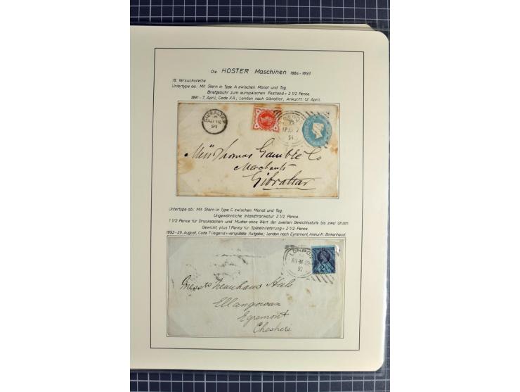 Experimental and Early Machine Postmarks of England 1857-1902, the magnificent International Gold Medal awarded specialised c