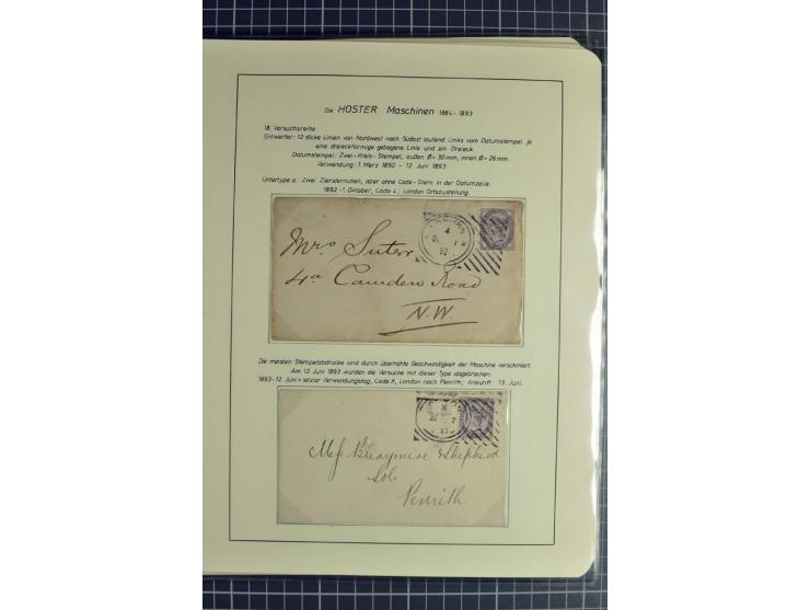 Experimental and Early Machine Postmarks of England 1857-1902, the magnificent International Gold Medal awarded specialised c