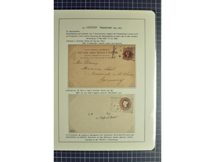 Experimental and Early Machine Postmarks of England 1857-1902, the magnificent International Gold Medal awarded specialised c