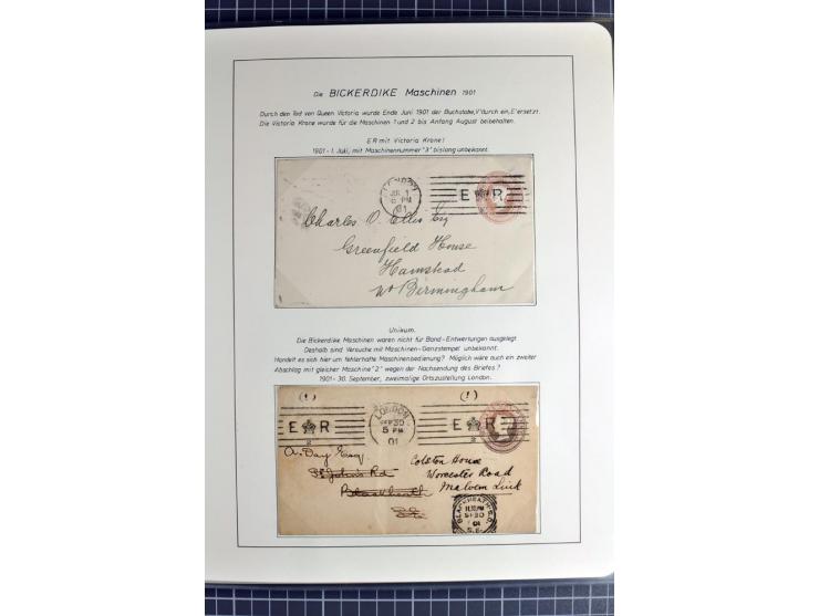 Experimental and Early Machine Postmarks of England 1857-1902, the magnificent International Gold Medal awarded specialised c