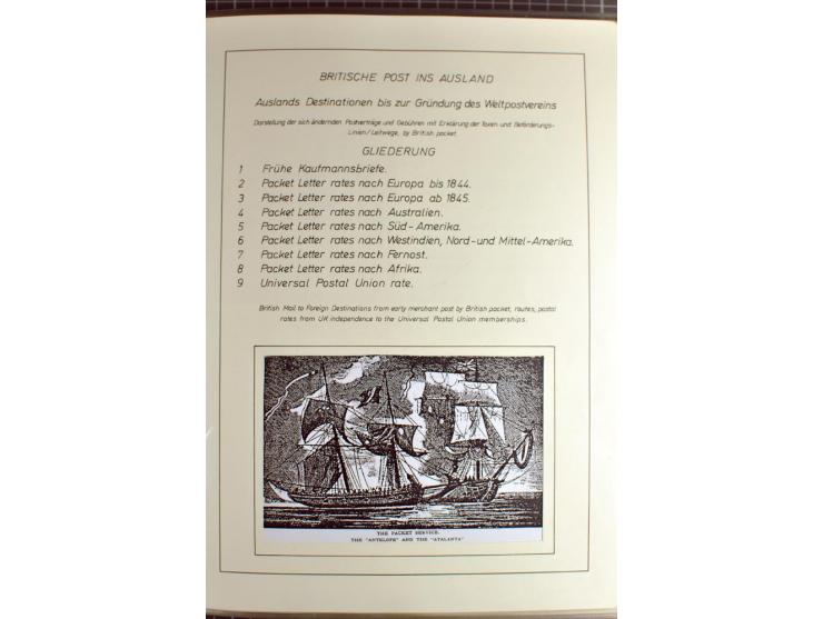 Pre-UPU Foreign Destination Mail: 1584/1875, the fine and valuable 3 volume collection beautifully written up on album pages 