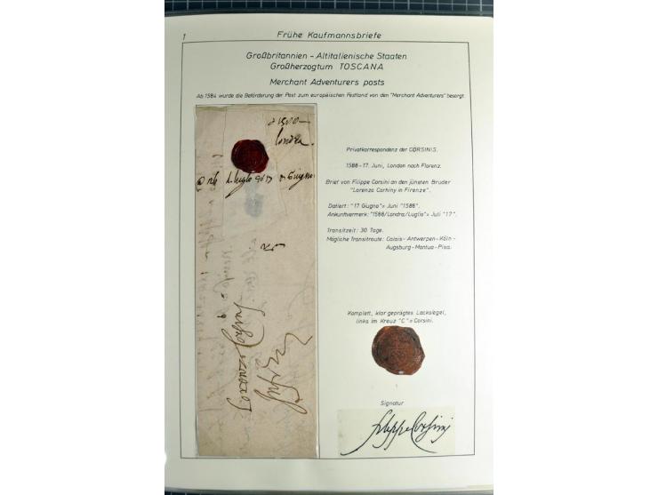 Pre-UPU Foreign Destination Mail: 1584/1875, the fine and valuable 3 volume collection beautifully written up on album pages 
