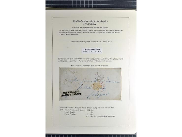 Pre-UPU Foreign Destination Mail: 1584/1875, the fine and valuable 3 volume collection beautifully written up on album pages 