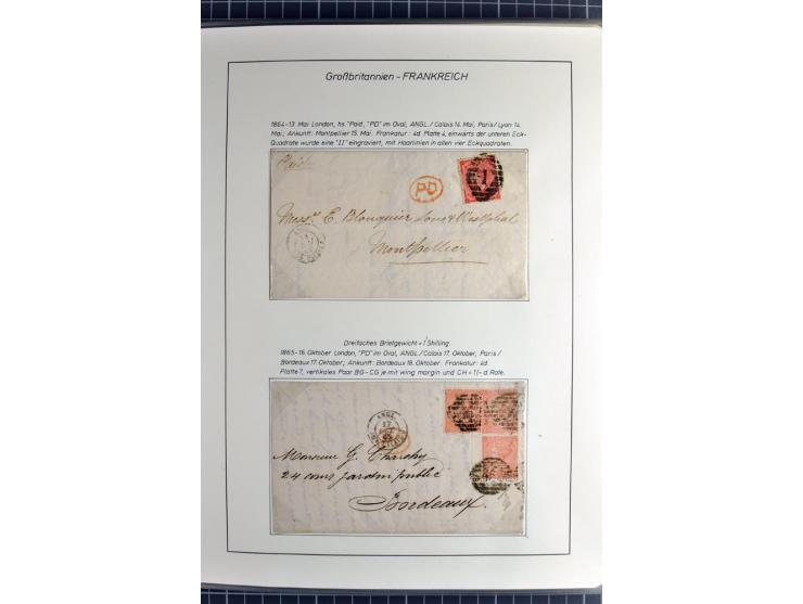 Pre-UPU Foreign Destination Mail: 1584/1875, the fine and valuable 3 volume collection beautifully written up on album pages 