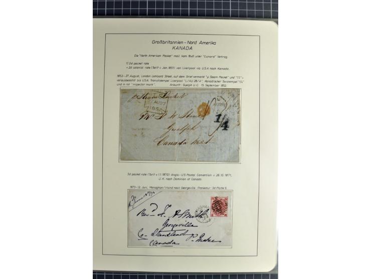 Pre-UPU Foreign Destination Mail: 1584/1875, the fine and valuable 3 volume collection beautifully written up on album pages 
