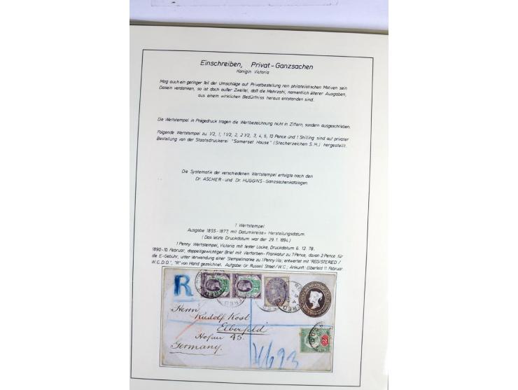 Money Letters & Registered Mail 1826 - 1956, specialised collection in two volumes, beautifully written up on album pages, in