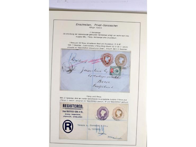 Money Letters & Registered Mail 1826 - 1956, specialised collection in two volumes, beautifully written up on album pages, in
