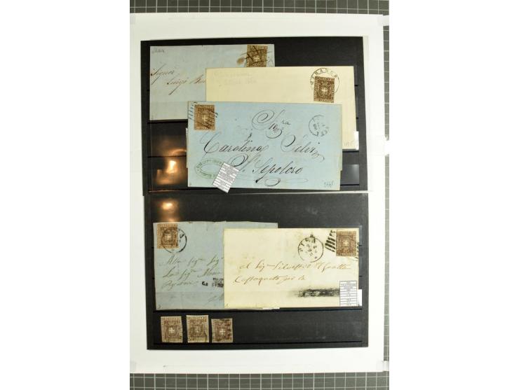 1855/1990 (ca.), postfrische, ungebrauchte und gestempelte Partie mit auch einigen Briefen, dabei interessantes Material, Aba