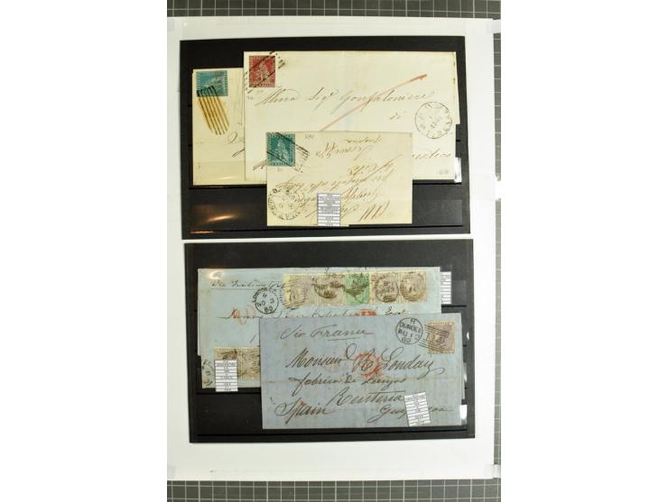 1855/1990 (ca.), postfrische, ungebrauchte und gestempelte Partie mit auch einigen Briefen, dabei interessantes Material, Aba