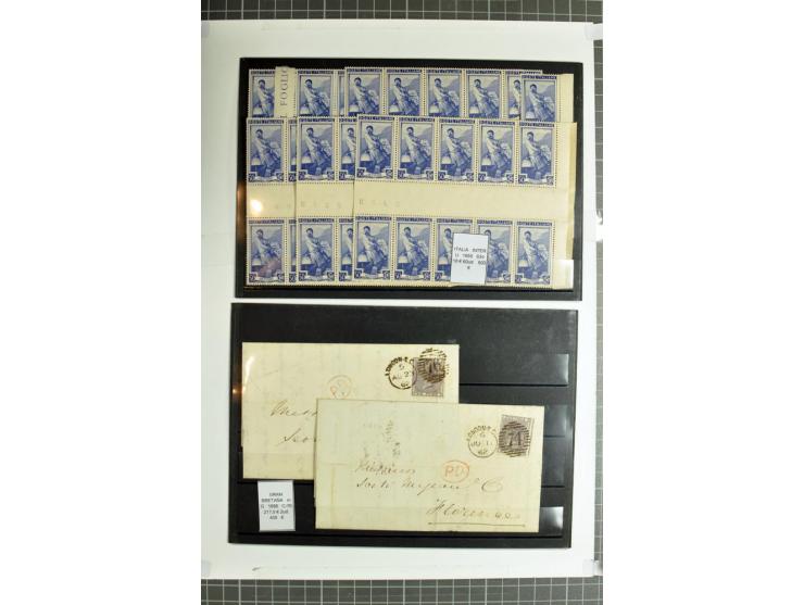 1855/1990 (ca.), postfrische, ungebrauchte und gestempelte Partie mit auch einigen Briefen, dabei interessantes Material, Aba