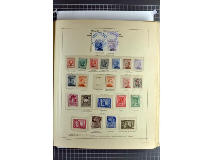 1912/45, postfrische, ungebrauchte und gestempelte Sammlung, dabei auch Ägäische Inseln und Fiume, mit vielen besseren Ausgab