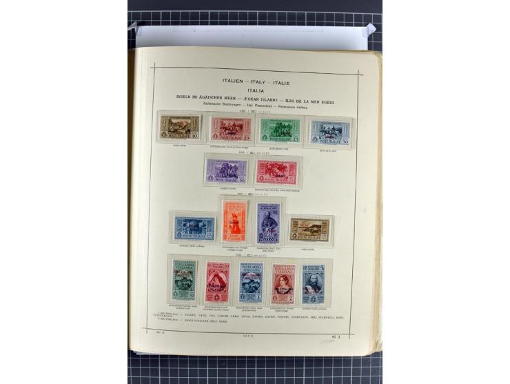 1912/45, postfrische, ungebrauchte und gestempelte Sammlung, dabei auch Ägäische Inseln und Fiume, mit vielen besseren Ausgab