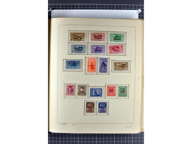 1912/45, postfrische, ungebrauchte und gestempelte Sammlung, dabei auch Ägäische Inseln und Fiume, mit vielen besseren Ausgab